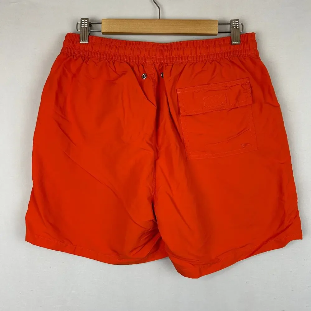 Polo Ralph Lauren Traveller Vintage Orange Nylon Swim Trunks Men's Size L